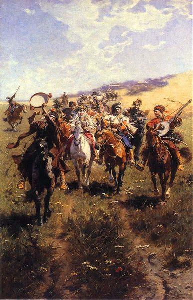 jozef brandt Cossack oil painting image